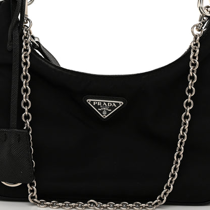 Prada Nylon Re-Edition 2005 Shoulder Bag Black 9 of 11