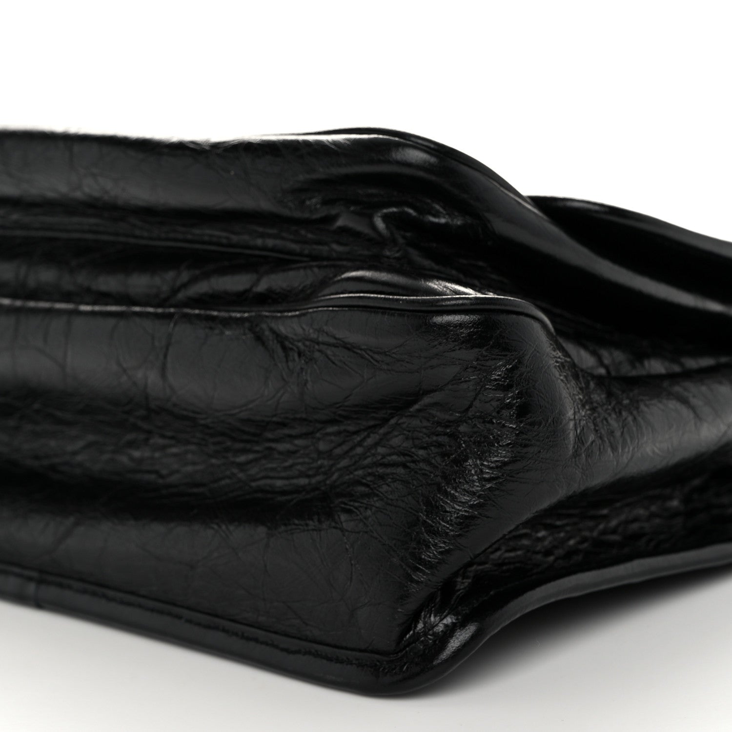 Saint Laurent Crinkled Calfskin Matelasse Monogram Medium Niki Chain Satchel Black 10 of 10