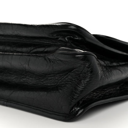 Saint Laurent Crinkled Calfskin Matelasse Monogram Medium Niki Chain Satchel Black 10 of 10