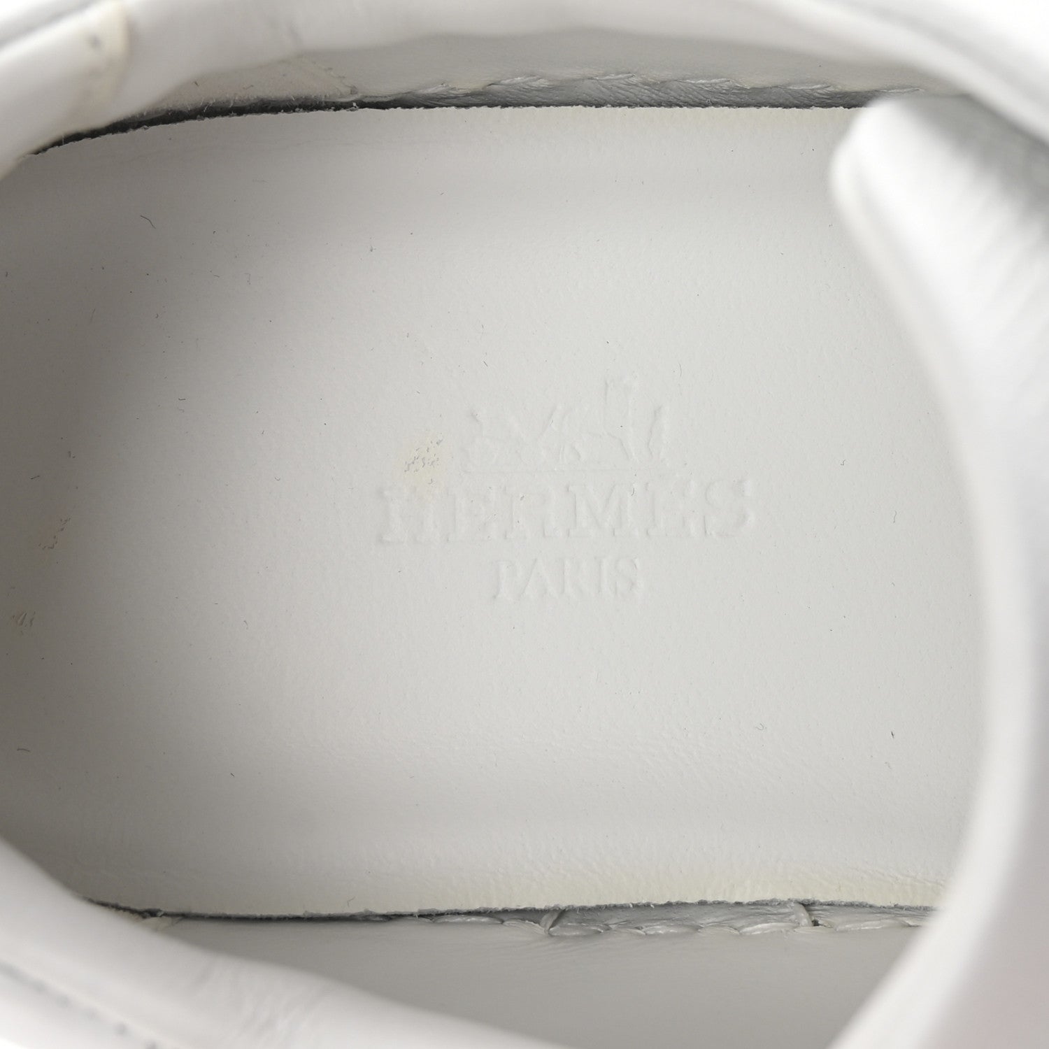 Hermes Epsom Calfskin Day Sneakers 37.5 White 9 of 11
