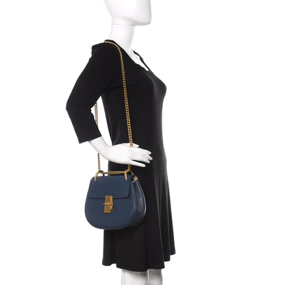Chloe Goatskin Drew Shoulder Bag Denim Blue 3 of 13