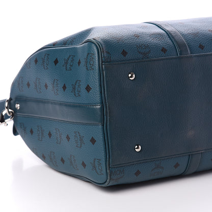 MCM Visetos Medium Traveler Weekender Bag Teal 7 of 8