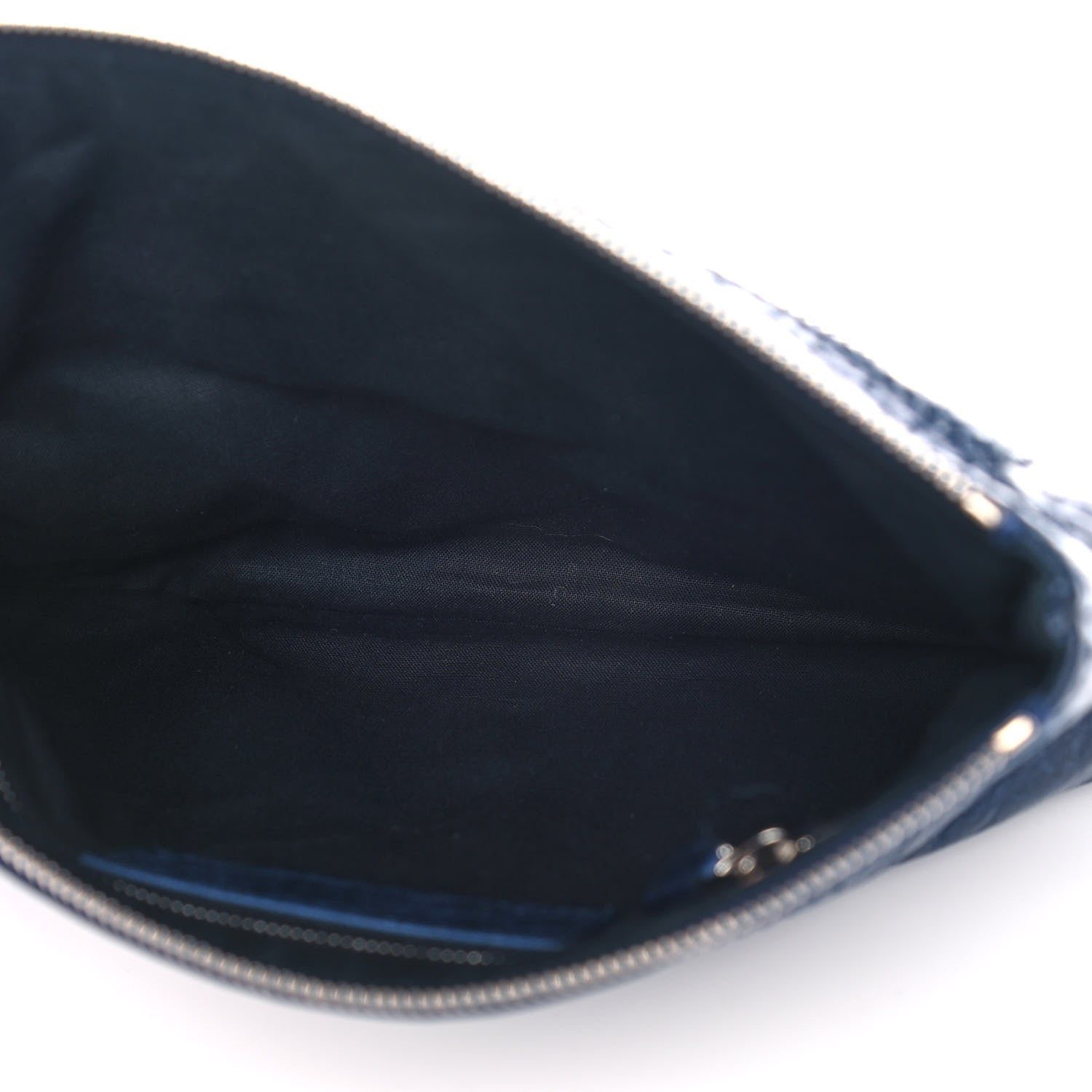 Balenciaga Agneau Giant Brogues Hardware Flat Handle Clutch Marine 5 of 11