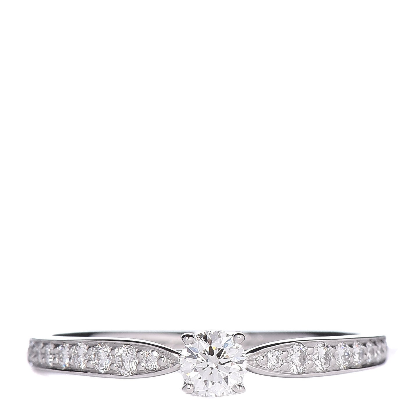 Platinum Diamond .19ct Round Brilliant Harmony Engagement Ring 56 7.5