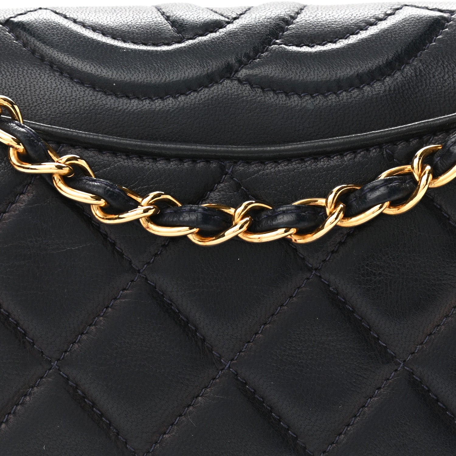 Chanel Lambskin Quilted Small Single Flap Bag Navy 8 of 11
