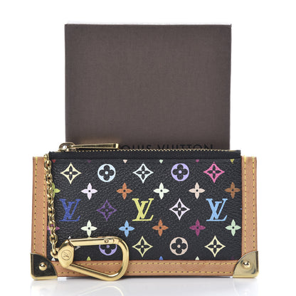 Louis Vuitton Monogram Multicolor Key Pouch Black 9 of 9