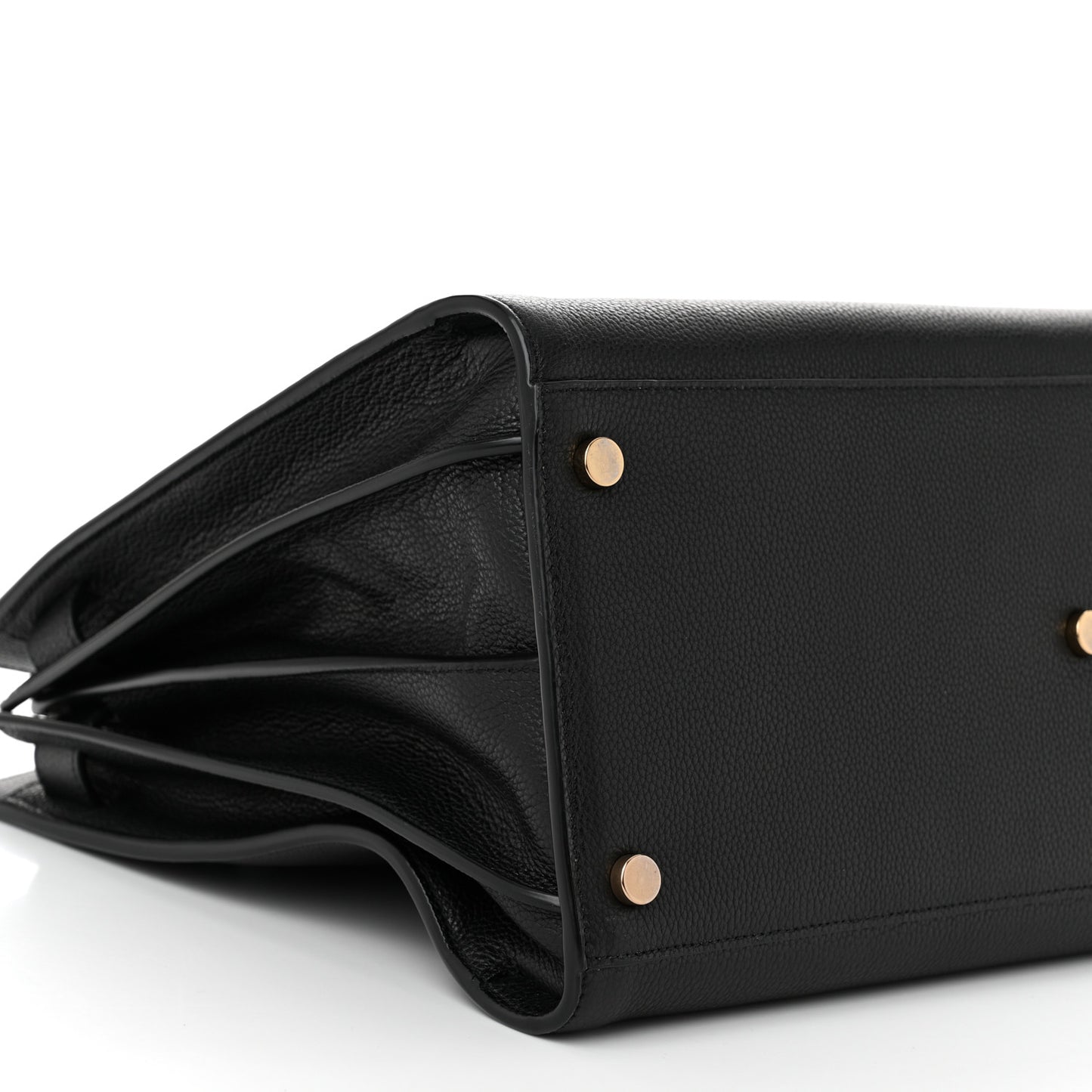 Grained Calfskin Large Souple Sac De Jour Black