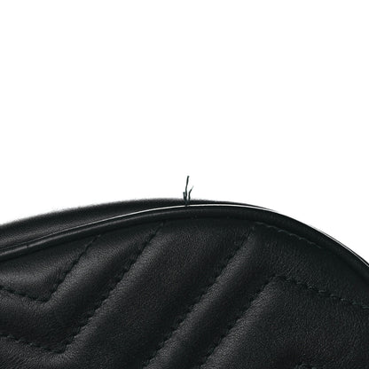 Gucci Calfskin Matelasse GG Marmont Belt Bag 85 34 Black 9 of 12