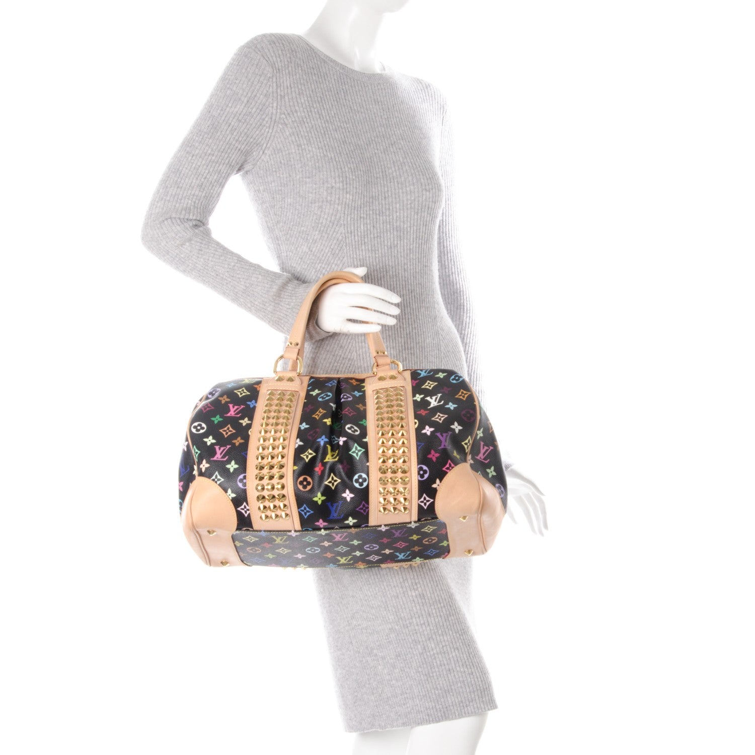 Louis Vuitton Monogram Multicolor Courtney GM Black 2 of 9
