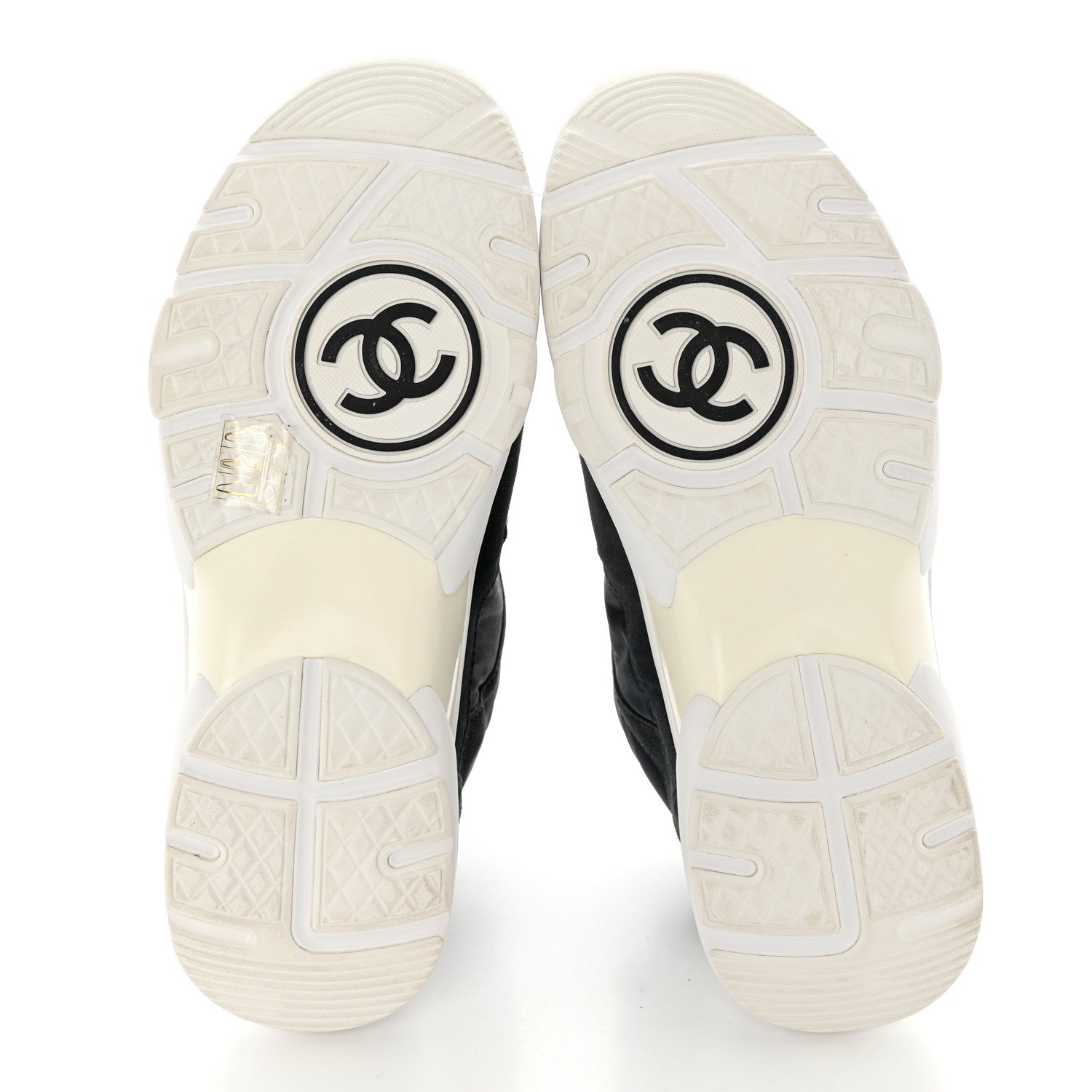Chanel Fabric Calfskin Suede CC Womens Sneakers 40 Blue 5 of 9