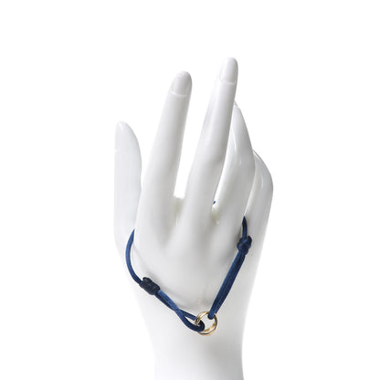 Cartier 18K Pink Yellow White Gold Trinity Adjustable Cord Bracelet Blue 2 of 6