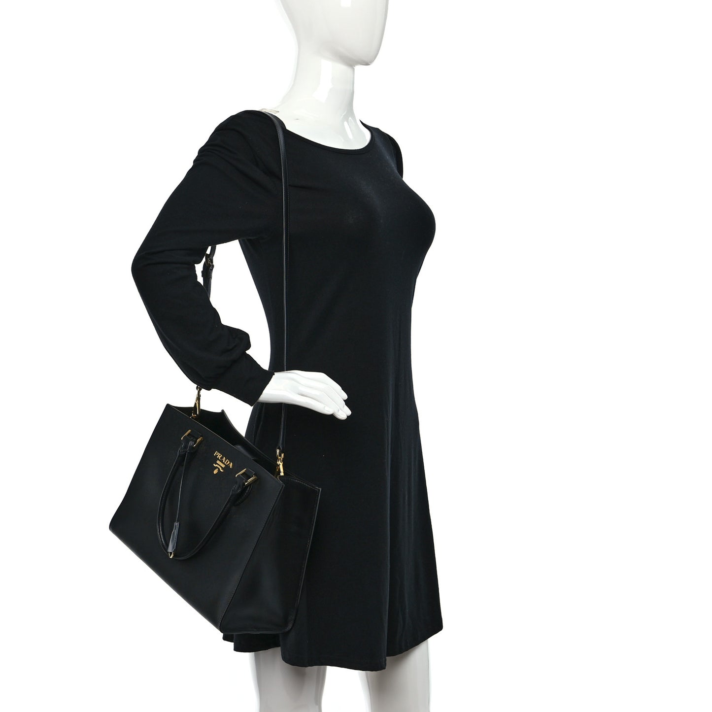Saffiano Soft Calfskin Tote Black