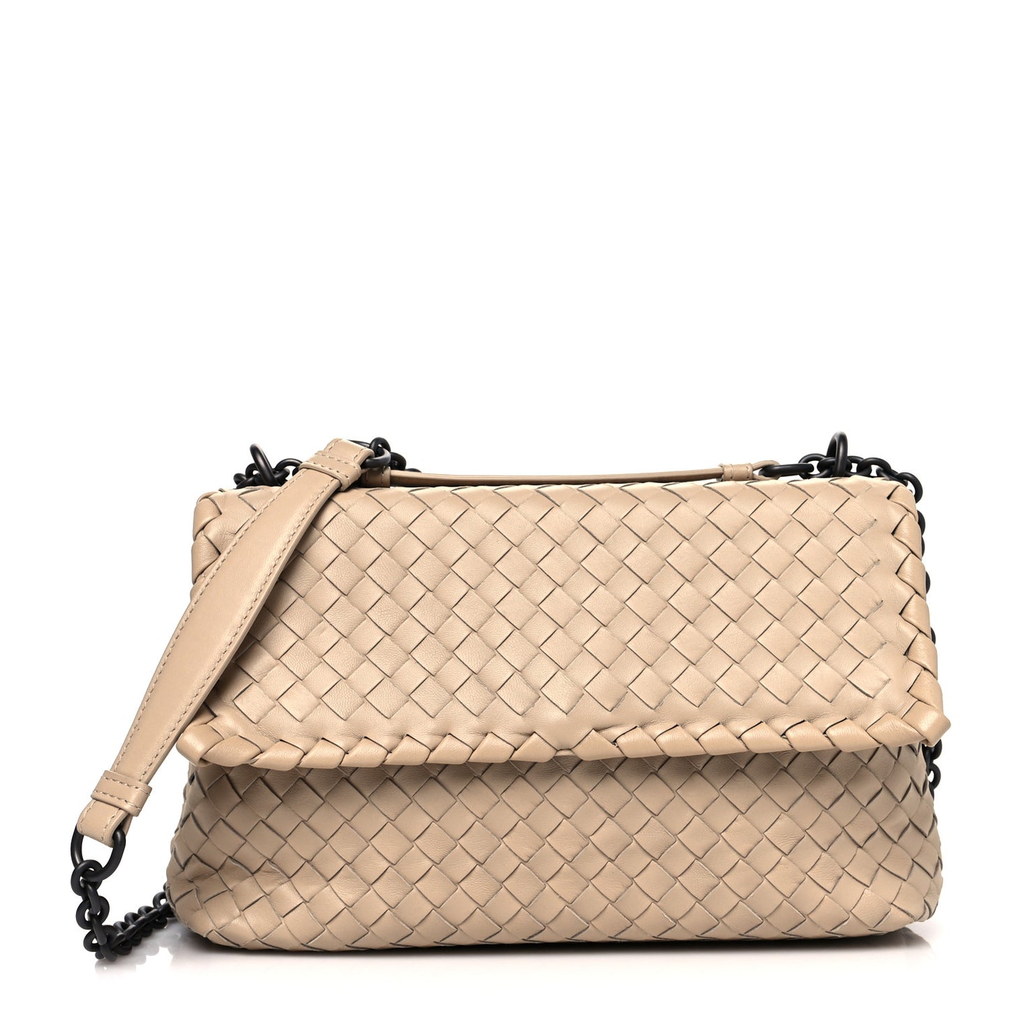 Nappa Intrecciato Small Olimpia Shoulder Bag Mink