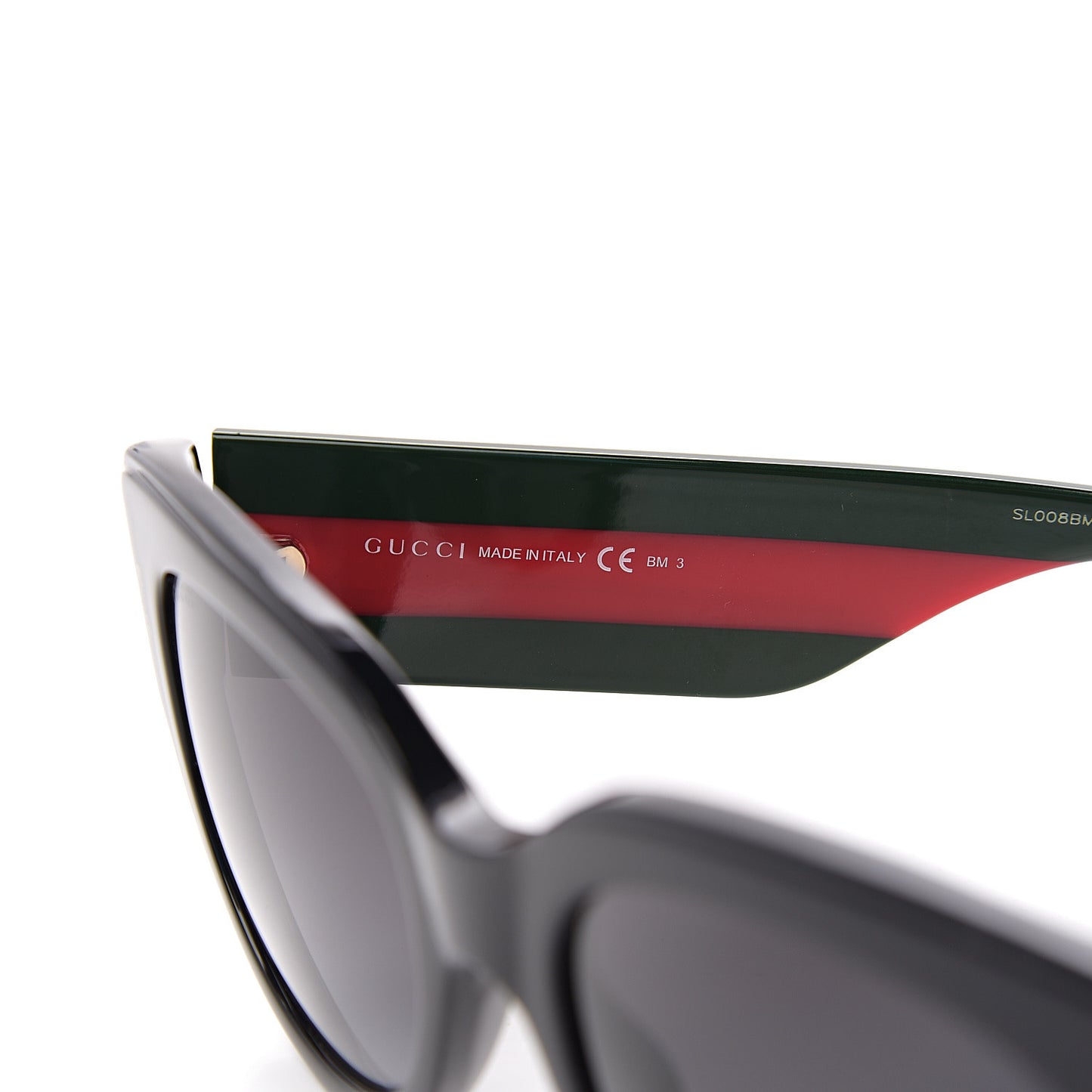 Acetate Oversized Rectangle Frame Web Sunglasses GG3864/S Black