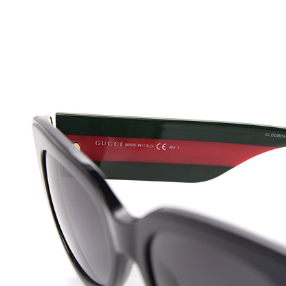 Gucci Acetate Oversized Rectangle Frame Web Sunglasses GG3864/S Black 6 of 9