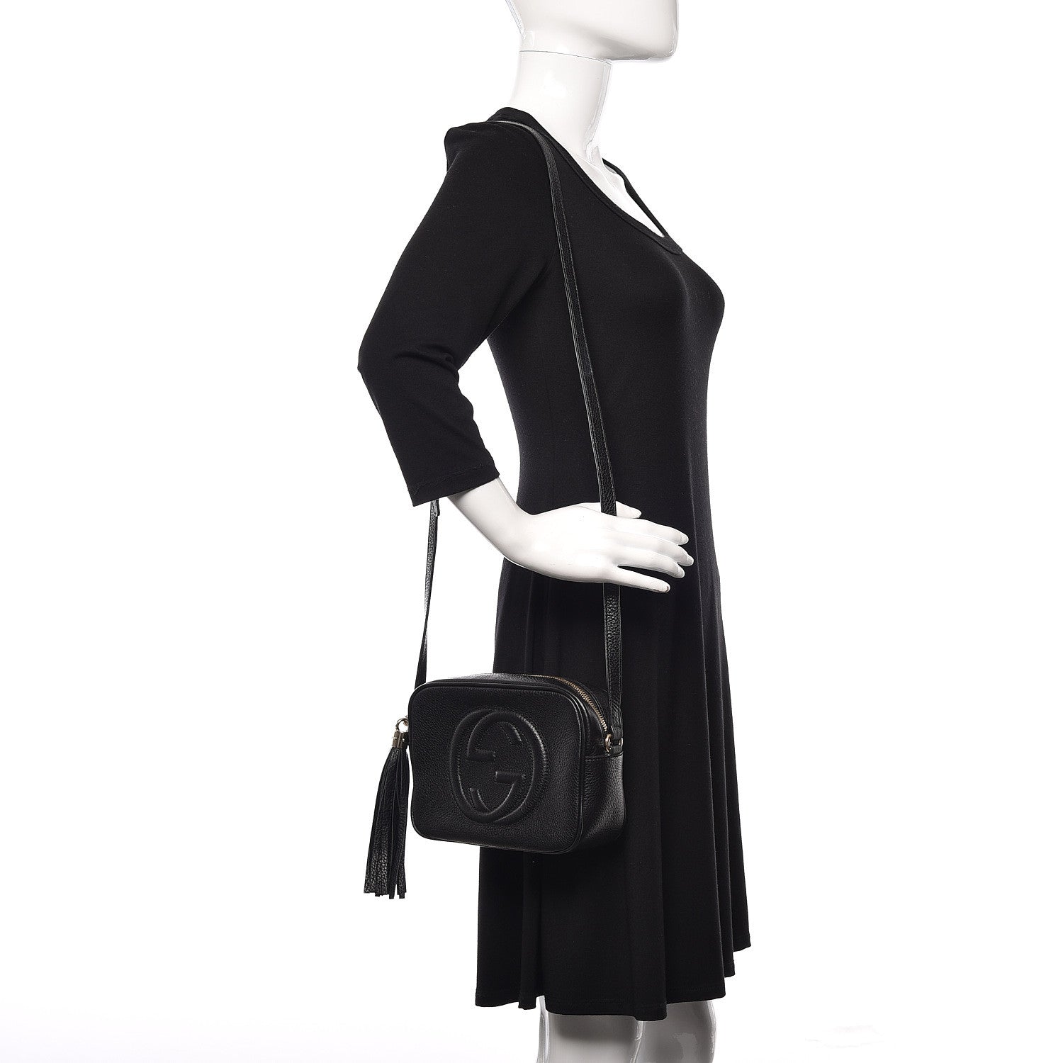 Gucci Pebbled Calfskin Small Soho Disco Bag Black 2 of 11