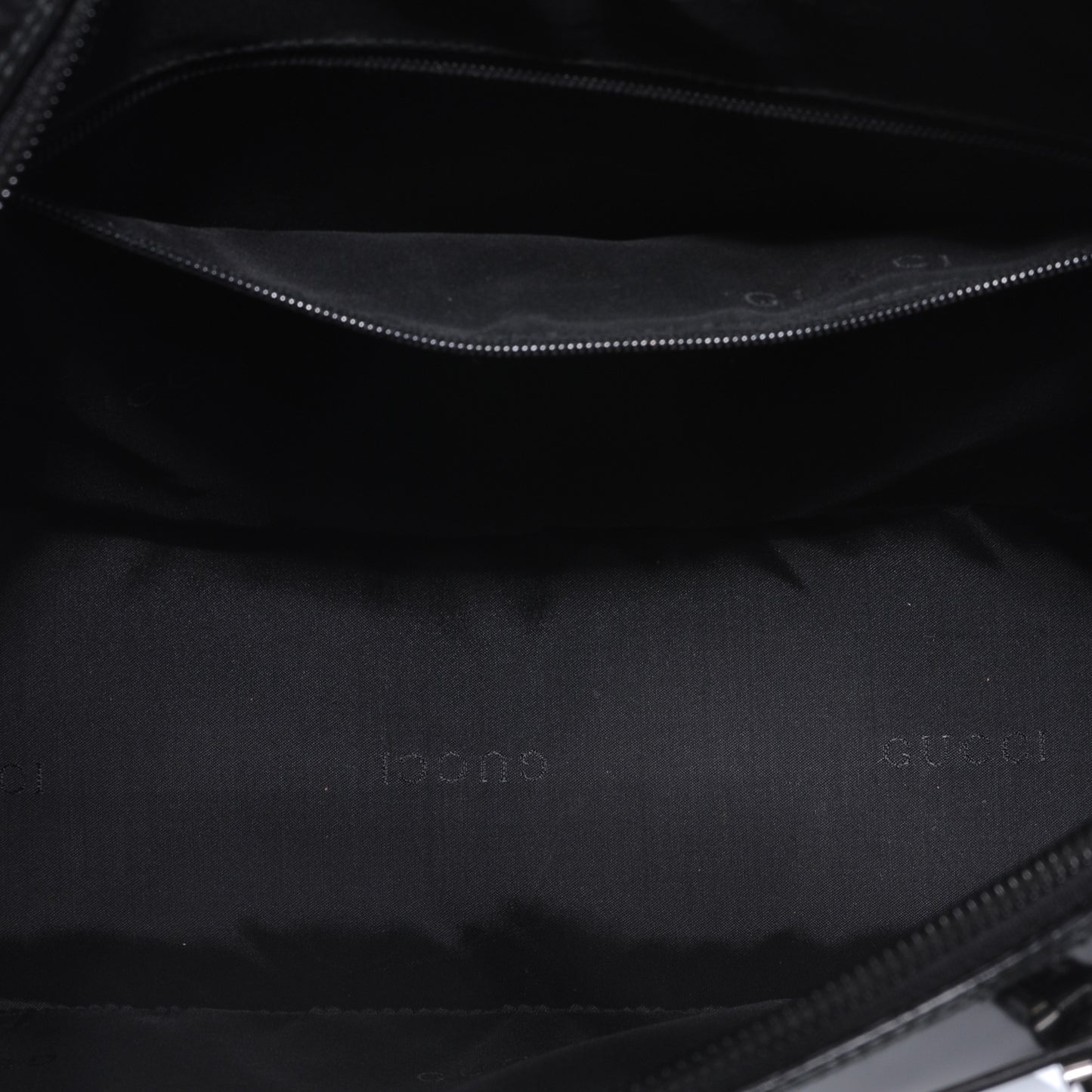 Patent Leather Bamboo Bag Black