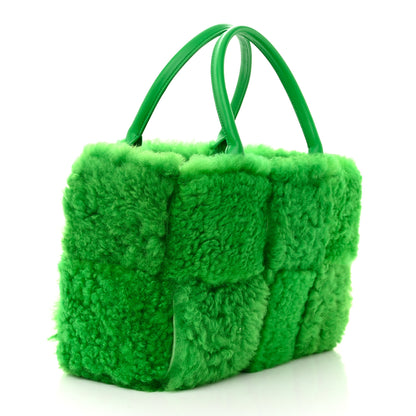 Bottega Veneta Shearling Small Intrecciato Arco Tote Parakeet 4 of 10