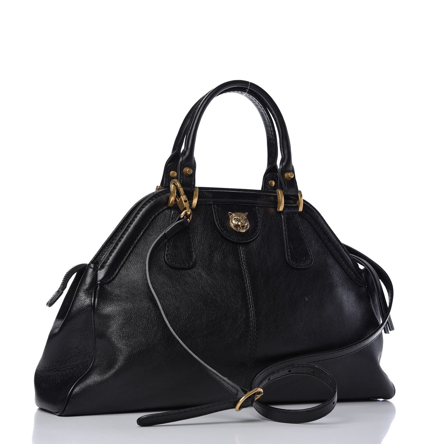 Gucci Calfskin Medium Re(Belle) Top Handle Bag Black 3 of 11