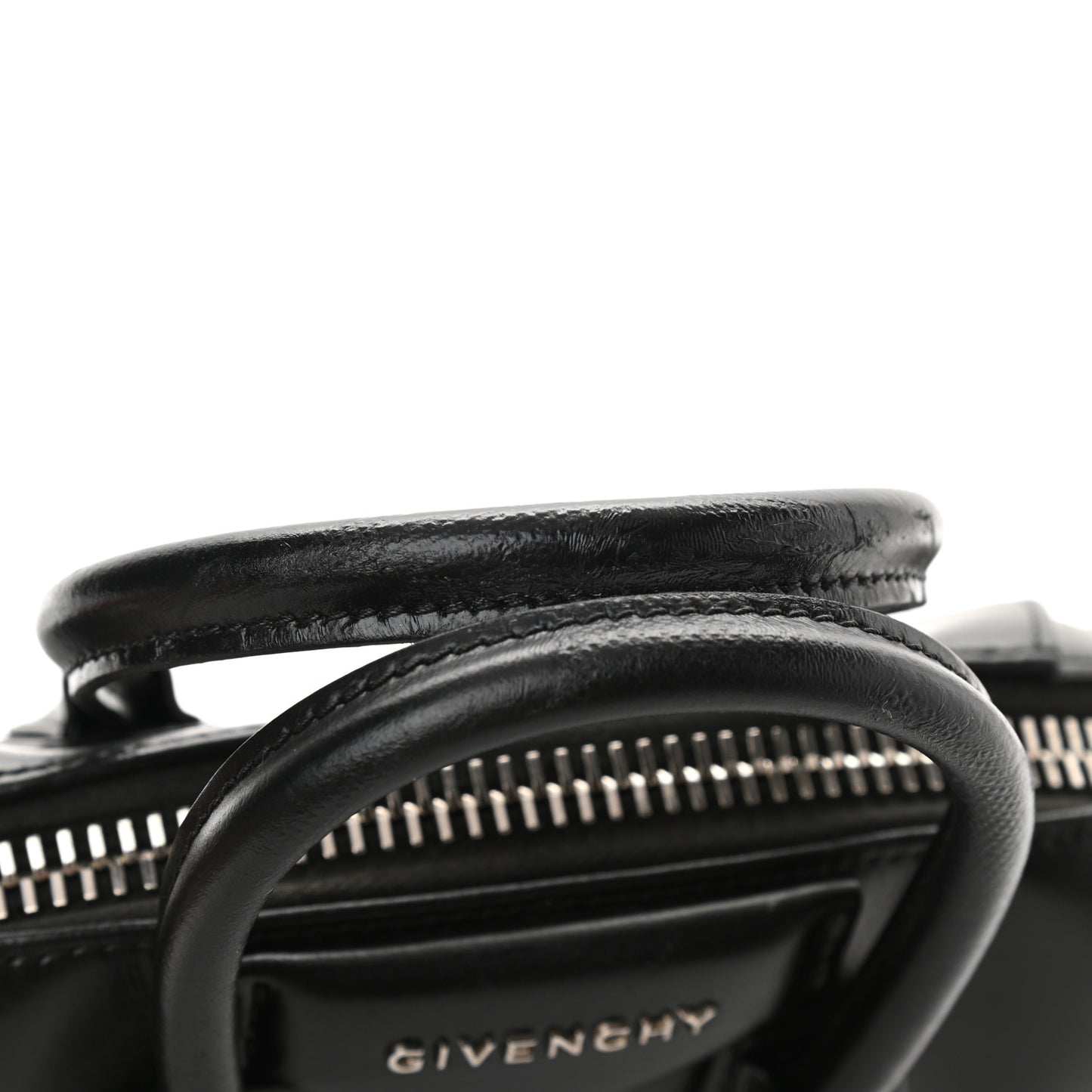 Shiny Lord Calfskin Mini Antigona Black