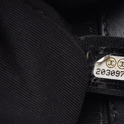 Chanel Calfskin Chevron Quilted Medium Chain Boy Flap Black 7 of 7