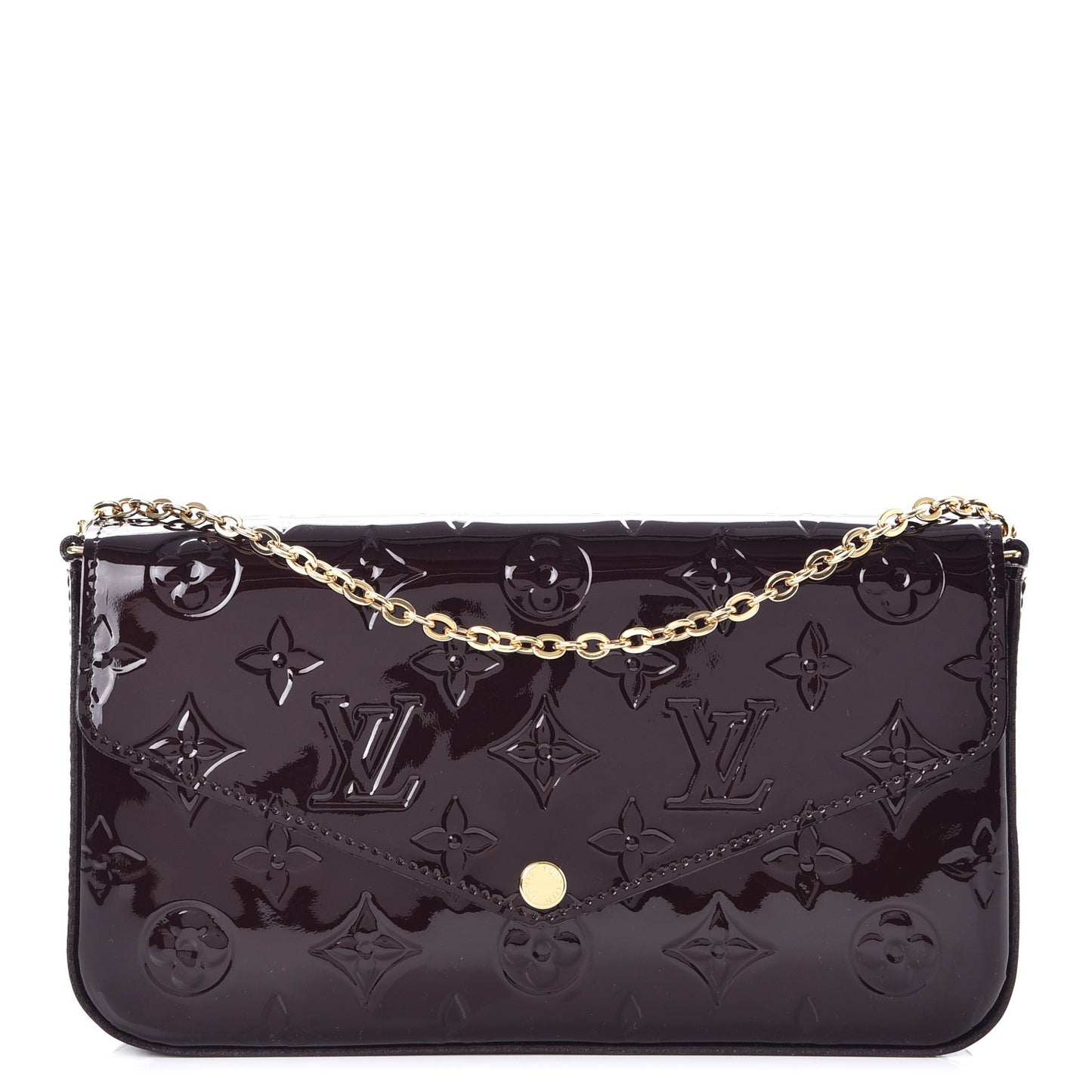 Vernis Pochette Felicie Chain Wallet Amarante