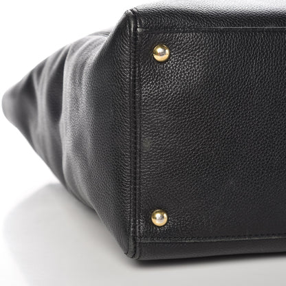 Chanel Calfskin Tall Cerf Tote Black 9 of 11
