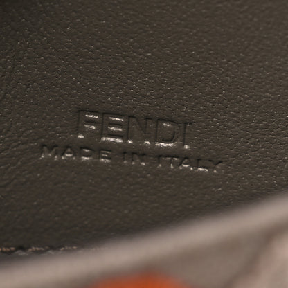 Fendi Canvas Vitello King FF Embroidered Nano Maxi Buckle Baguette Charm Tartufo Ebano 5 of 10