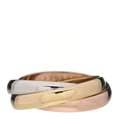Cartier 18K Pink Yellow White Gold Classic Les Must De Cartier Trinity Ring 52 6 3 of 5