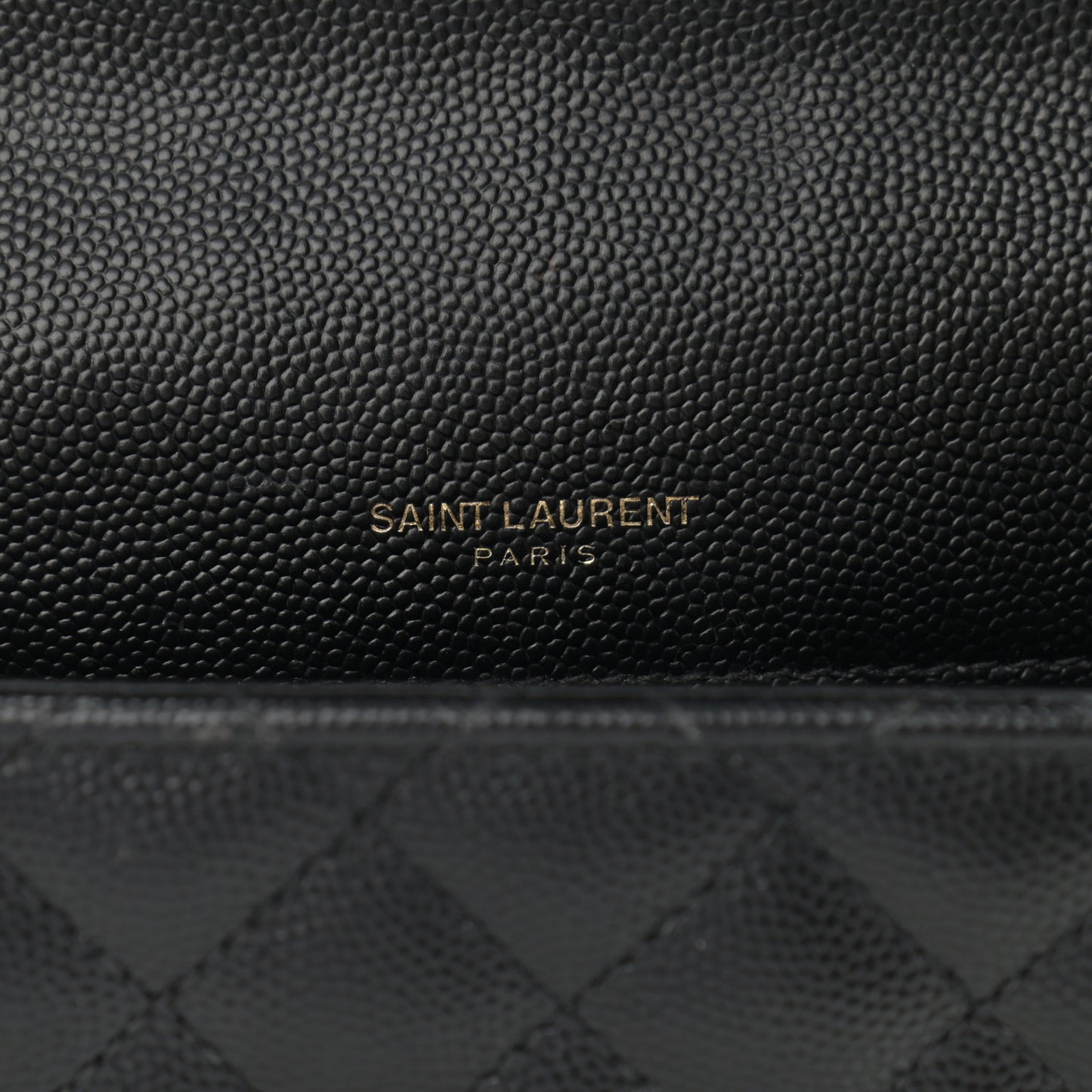 Grain De Poudre Textured Mixed Matelasse Triquilt Medium Monogram Satchel Black