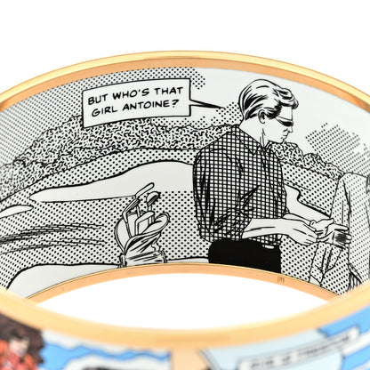 Hermes Enamel Printed Extra Wide Dessus Dessous Wow Bracelet 4 of 5