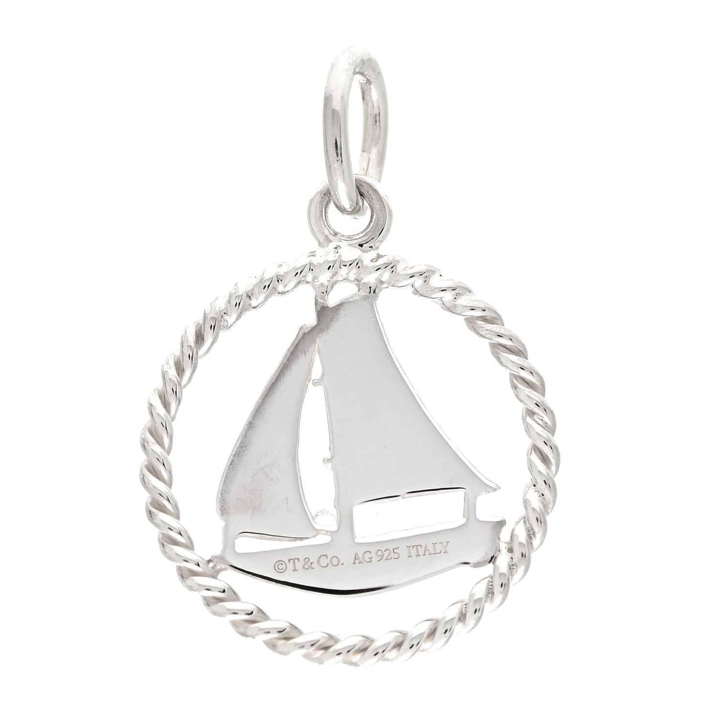 Sterling Silver Twist Sailboat Charm
