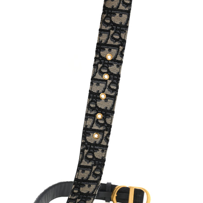 Christian Dior Oblique 30 Montaigne 35mm Belt 70 28 Blue 3 of 6