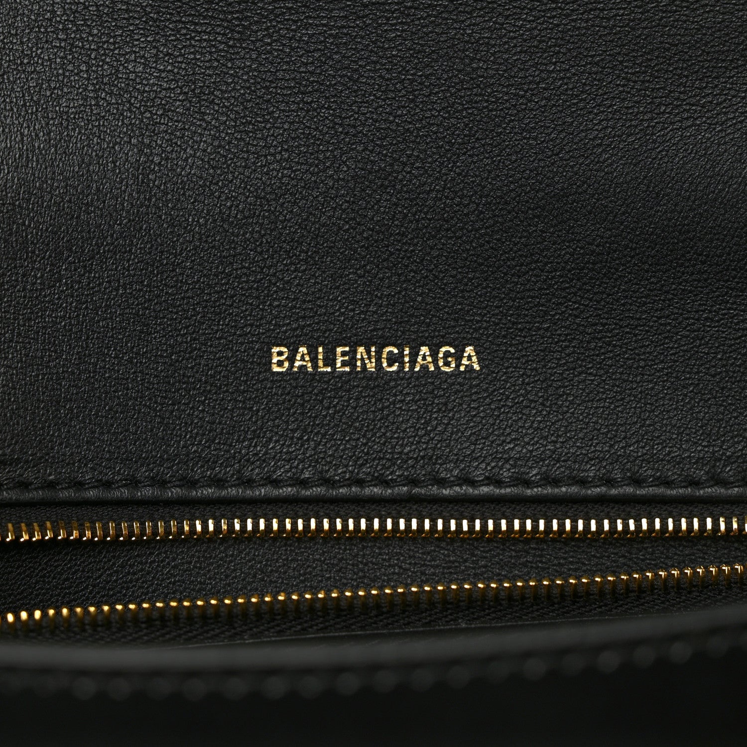 Balenciaga Shiny Box Calfskin Small Hourglass Top Handle Bag Black 6 of 8