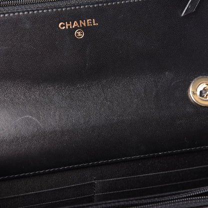 Chanel Lambskin Quilted Trendy CC Wallet On Chain WOC Black 14 of 16