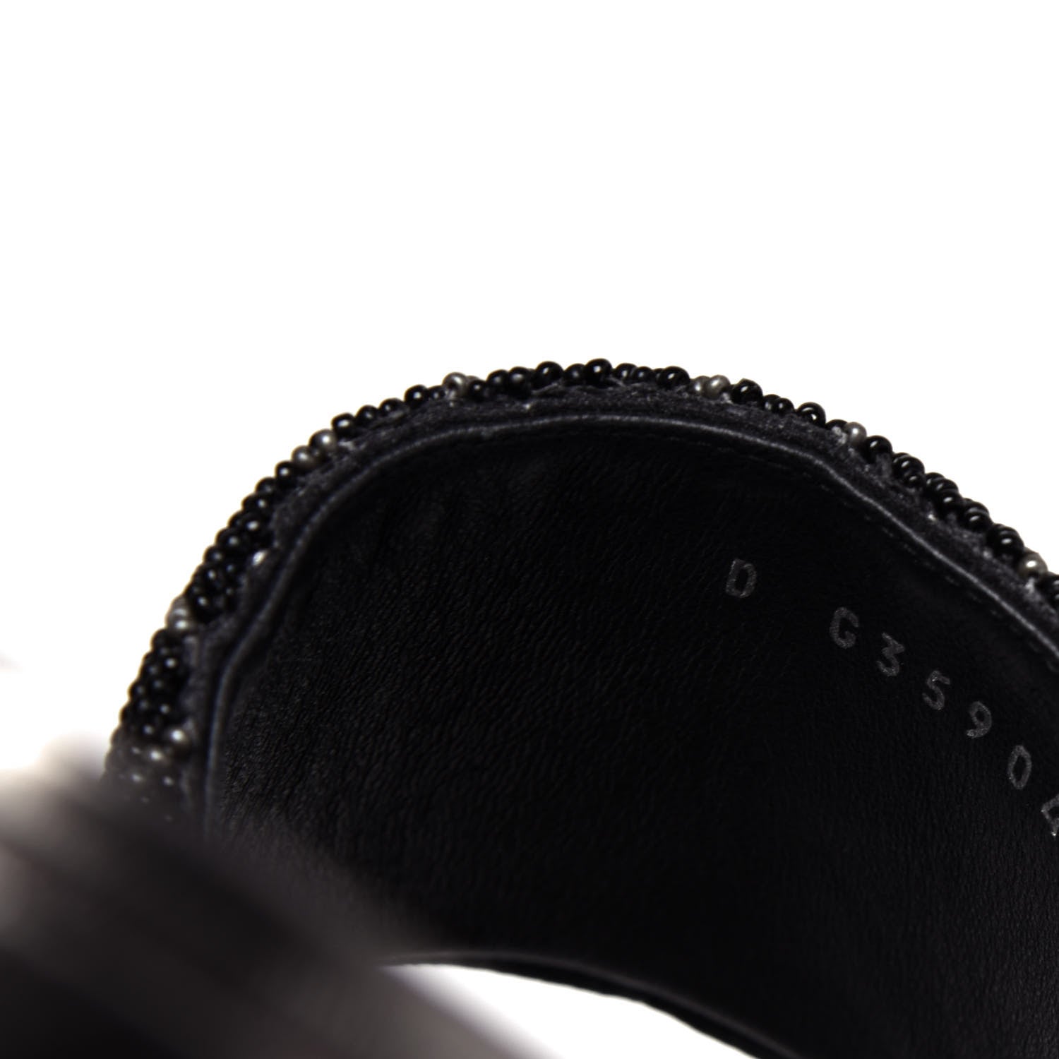Chanel Pearl Embroidery CC Mules 38.5 Black 10 of 11