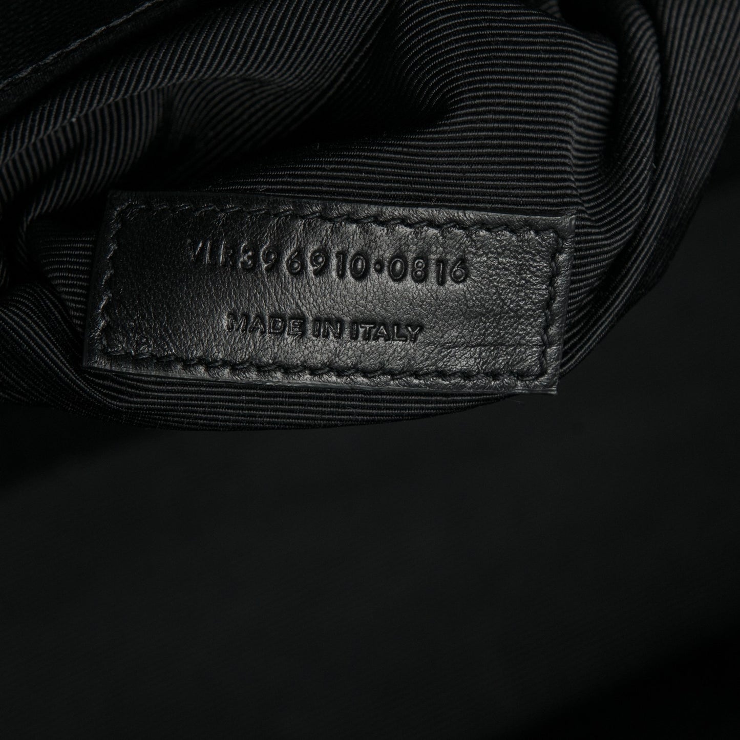 Grain De Poudre Matelasse Chevron Large Monogram Satchel Black