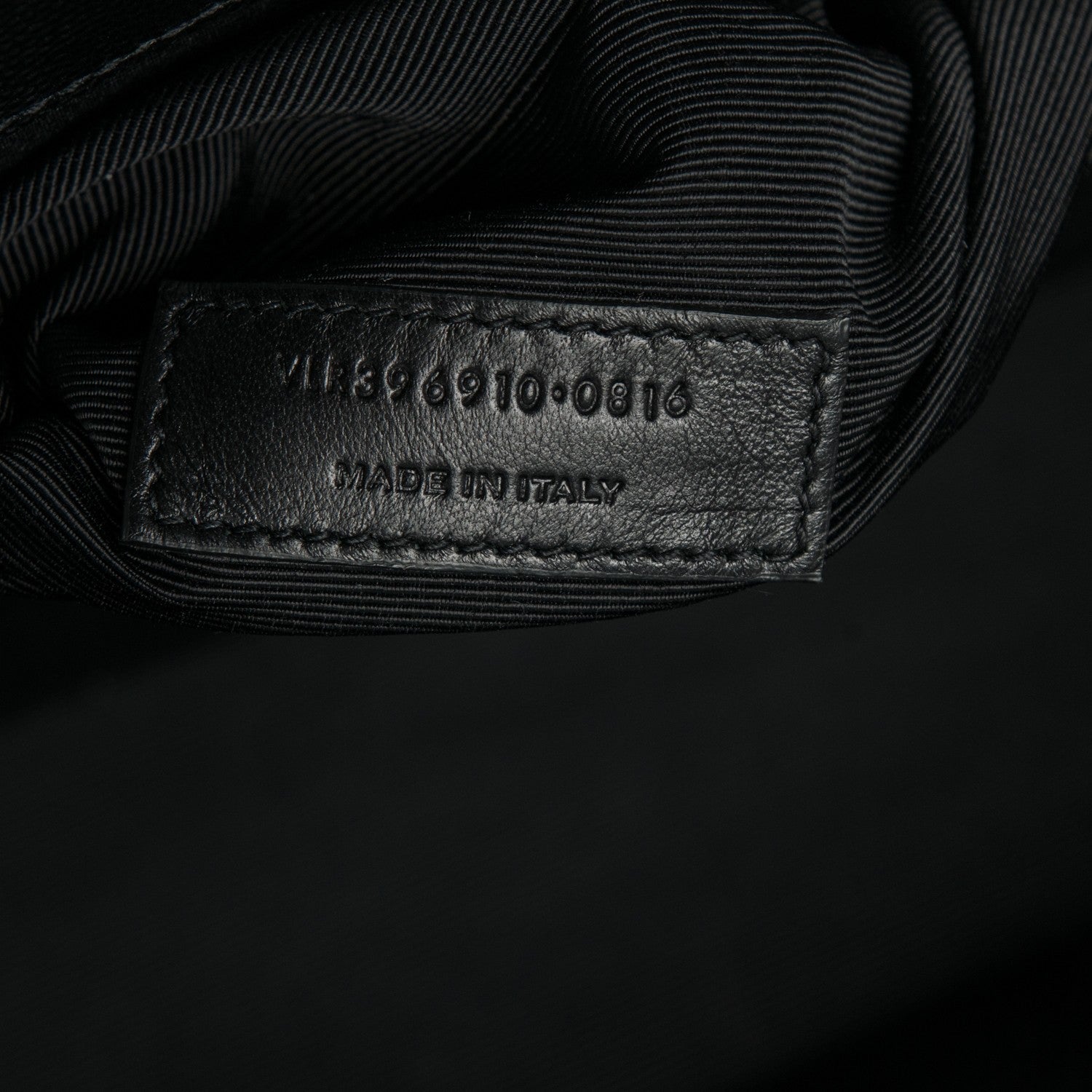 Saint Laurent Grain De Poudre Matelasse Chevron Large Monogram Satchel Black 7 of 7