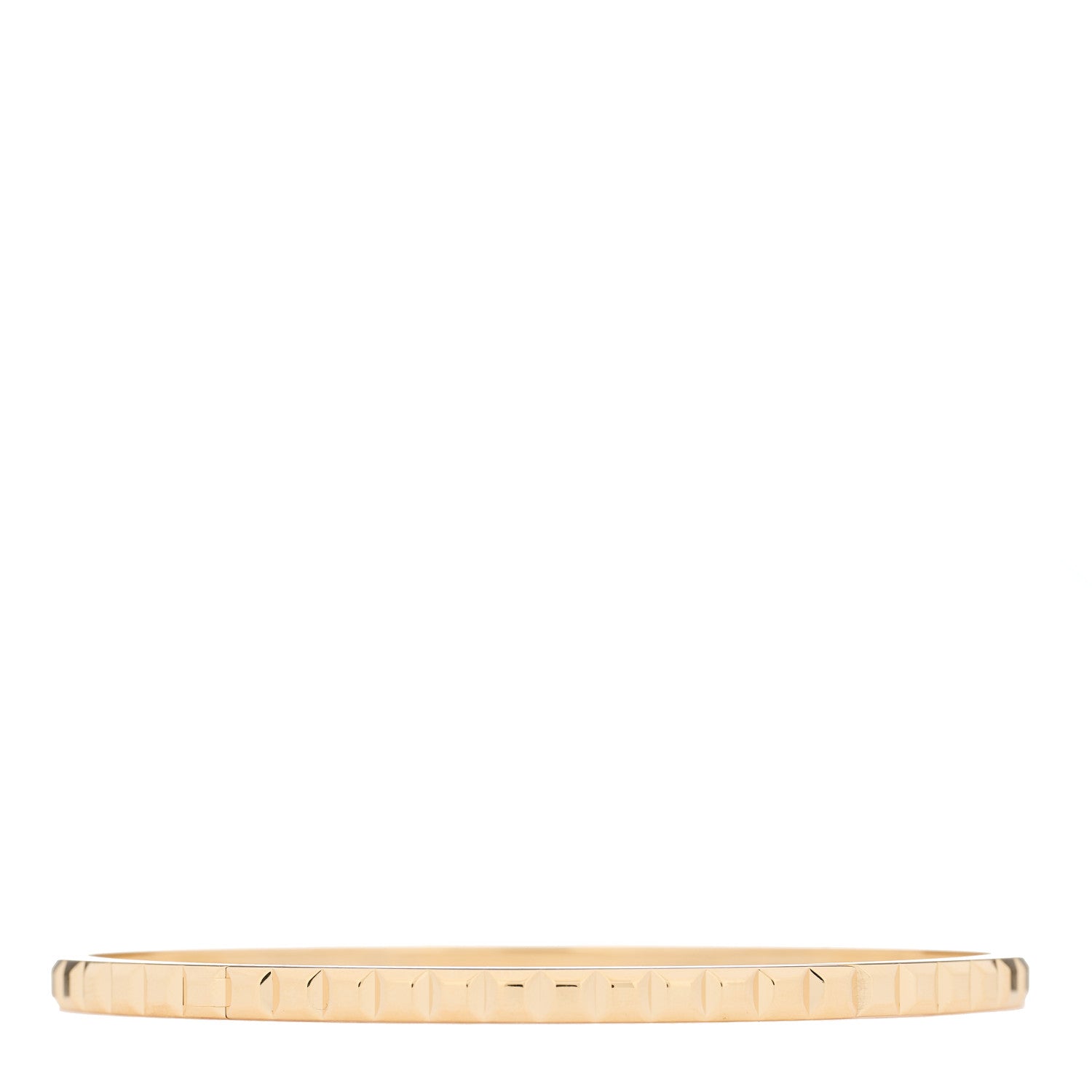 Boucheron 18K Yellow Gold Small Quatre Clou de Paris Bangle Bracelet 2 of 3