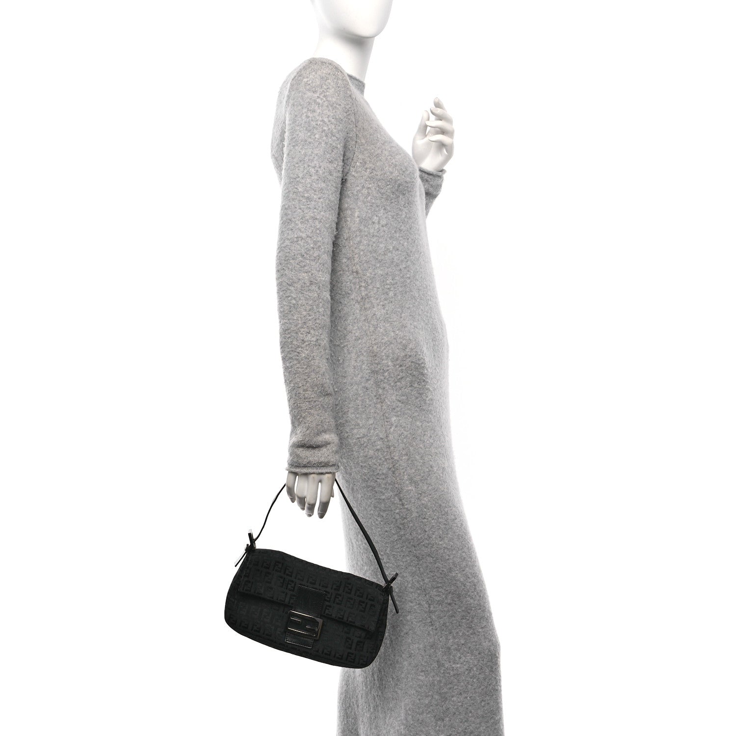 Fendi Zucchino Baguette Black 2 of 9