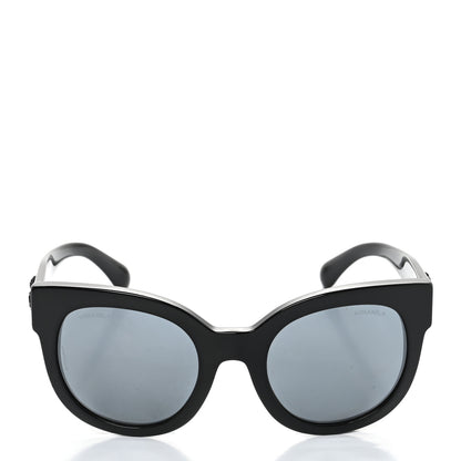 Chanel Acetate Butterfly Signature CC Sunglasses 5358 Black 2 of 8