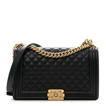 Chanel Caviar Quilted New Medium Boy Flap Black 1 of 12