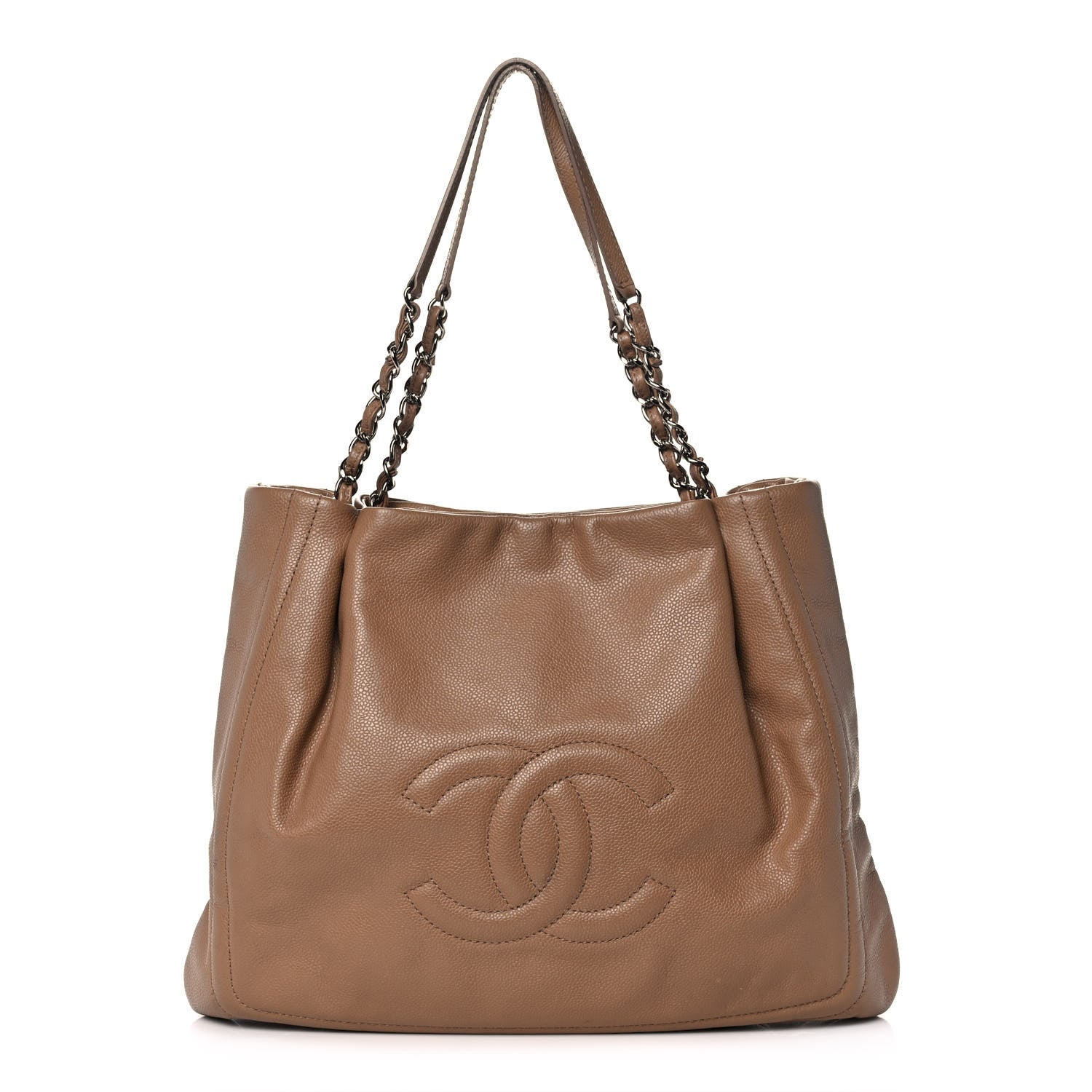 Chanel Caviar CC Tote Beige 1 of 14