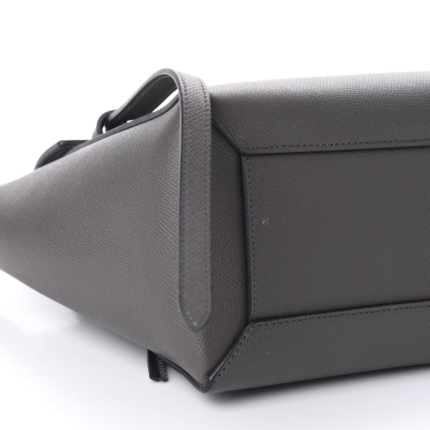 Baby Grained Calfskin Micro Belt Bag Grey