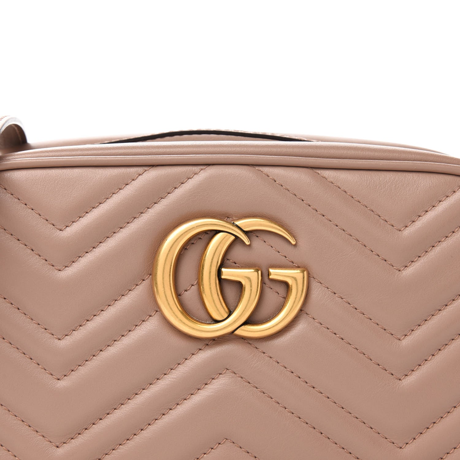 Gucci Calfskin Matelasse Small GG Marmont Chain Shoulder Bag Porcelain Rose 11 of 11