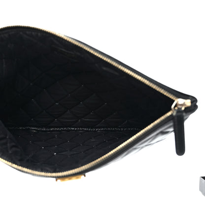 Chanel Lambskin Quilted Medium Boy Cosmetic Case Black 6 of 8