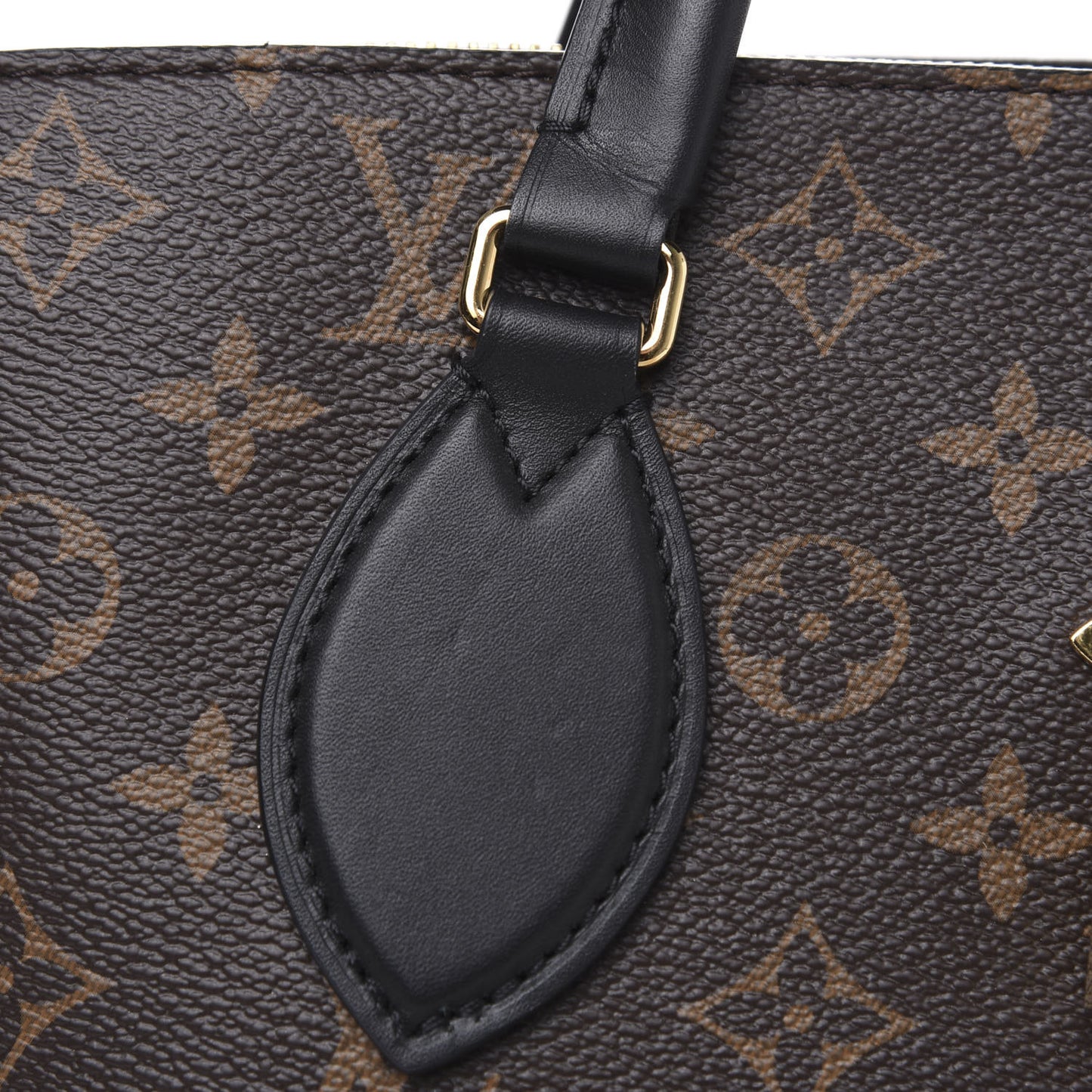 Monogram Flower Zipped Tote MM Black