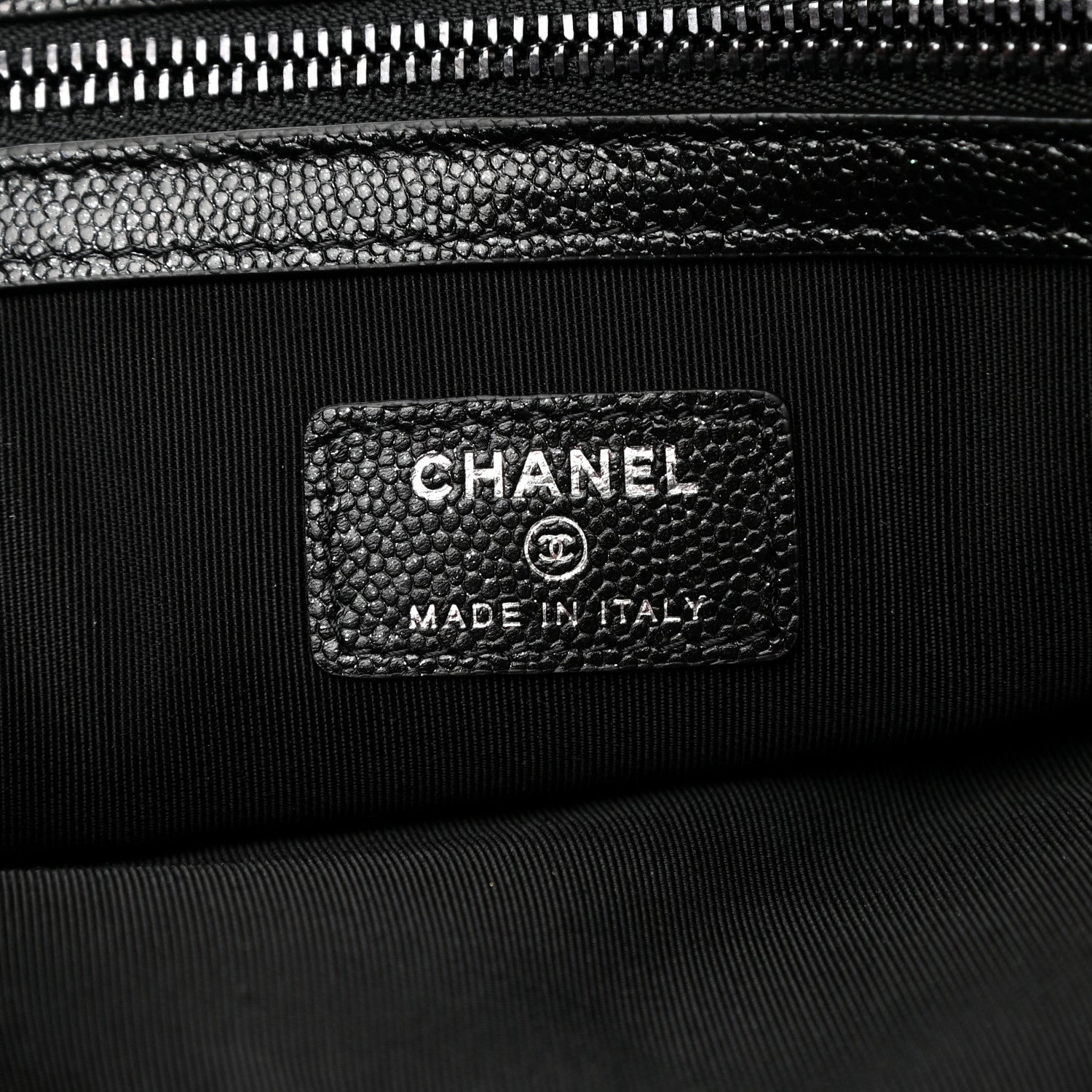 Chanel Iridescent Caviar Quilted Large Cosmetic Case Black 6 of 8