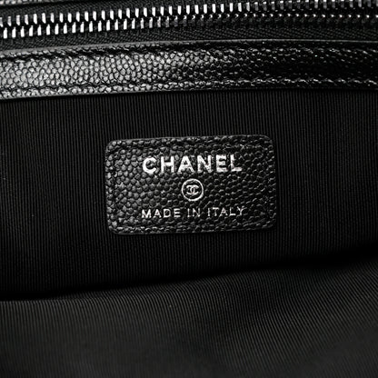 Chanel Iridescent Caviar Quilted Large Cosmetic Case Black 6 of 8