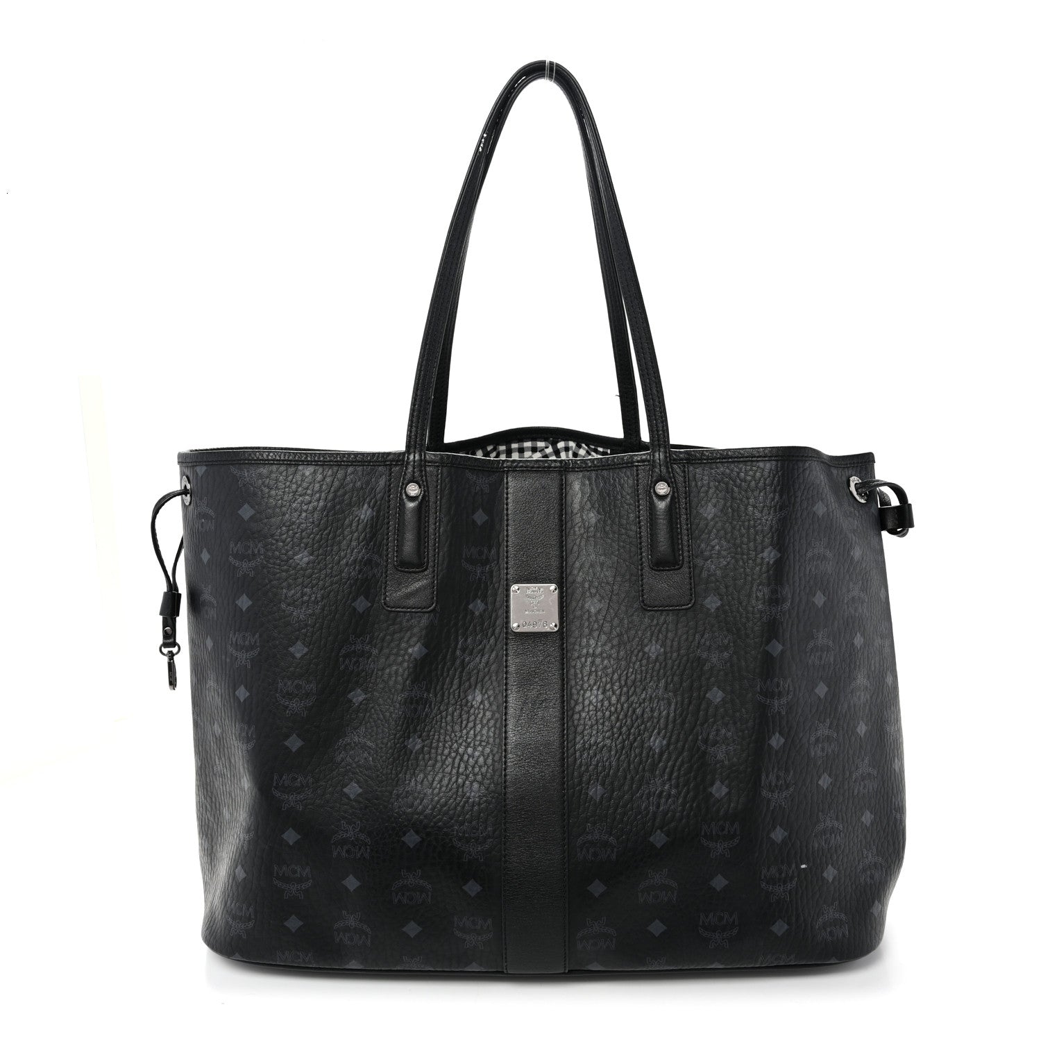 MCM Visetos Large Liz Reversible Shopper Tote Black 1 of 19